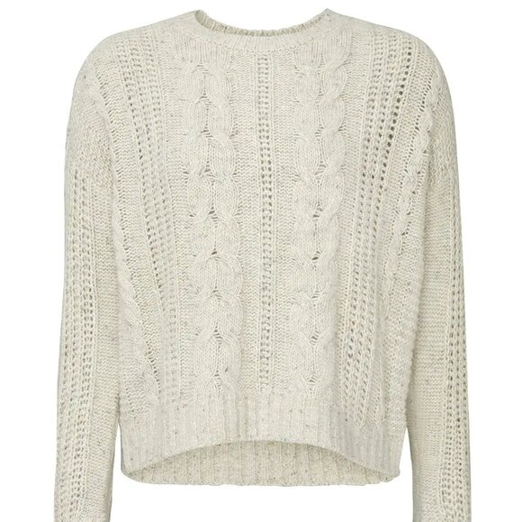 Habitual Clyda Merino Wool Crewneck Cable Sweater Sz XS - Picture 3 of 3